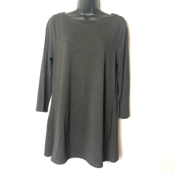 Vision 155 Tops - VISION 155 charcoal spandex swing tunic shirt Sz M